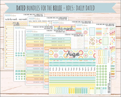 AUGUST 2026 Stickers for Large Nancy, Anne, & Billie Planners. Laurel Denise Planners "Hello Sunshine" || OG