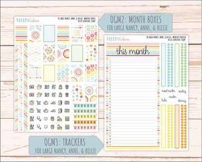AUGUST 2026 Stickers for Large Nancy, Anne, & Billie Planners. Laurel Denise Planners "Hello Sunshine" || OG