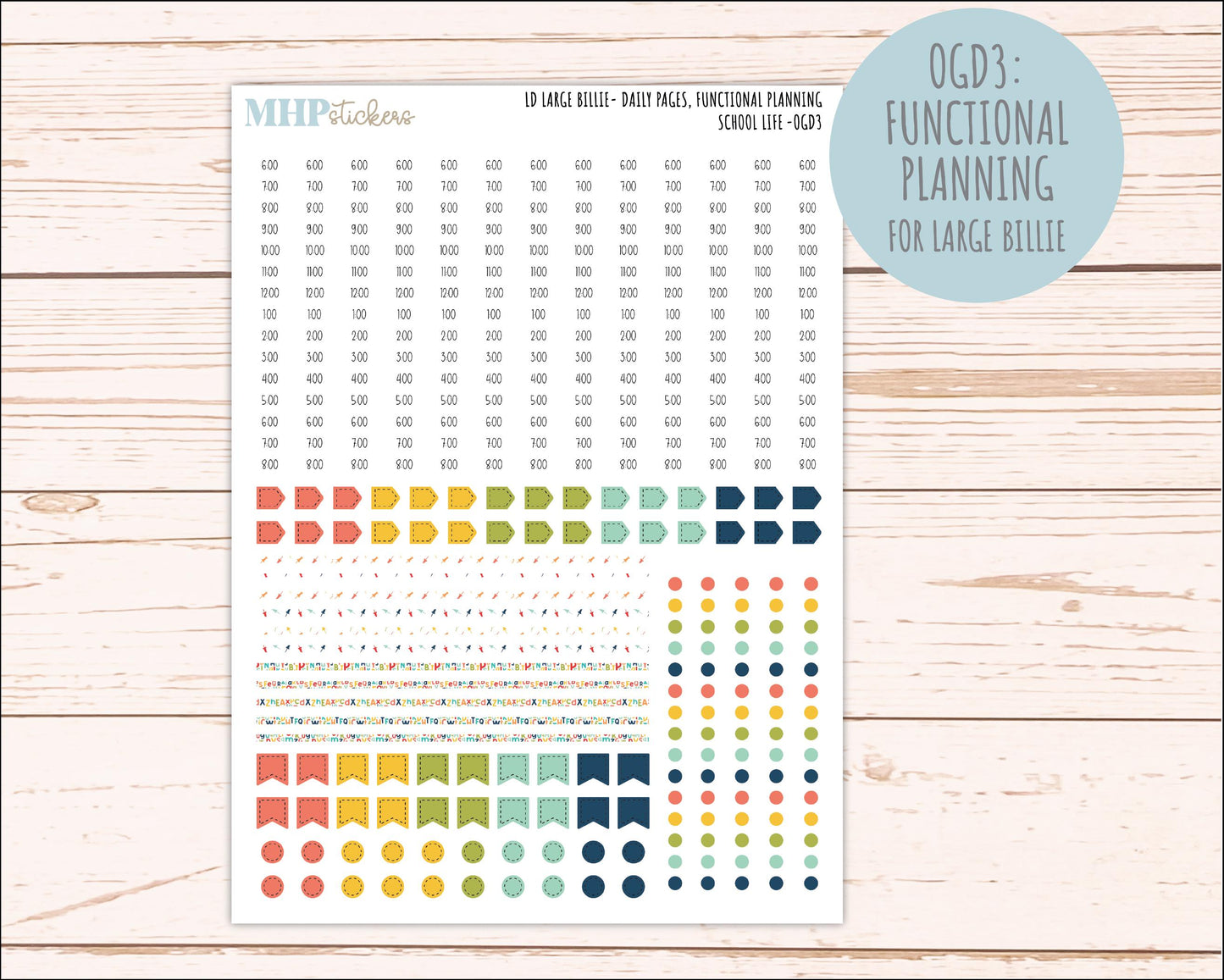 AUGUST and SEPTEMBER 2026 Stickers for Large Nancy, Anne, & Billie Planners. Laurel Denise Planners "School Life" || OG