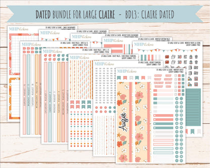 AUGUST 2026 Stickers for the Large Scout, Large Claire, and Large Luna Laurel Denise Planners "Groovy Summer" || PT