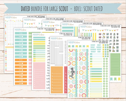 AUGUST 2026 Stickers for the Large Scout, Large Claire, and Large Luna Laurel Denise Planners "Hello Sunshine" || PT