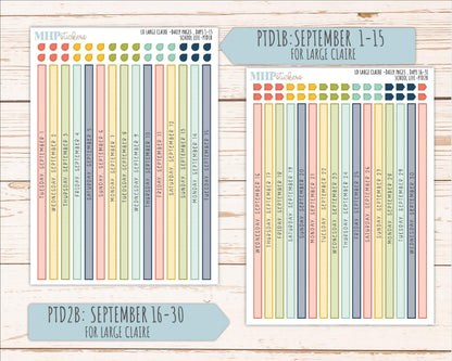 AUGUST and SEPTEMBER 2026 Stickers for the Large Scout, Large Claire, and Large Luna Laurel Denise Planners "School Life" || PT