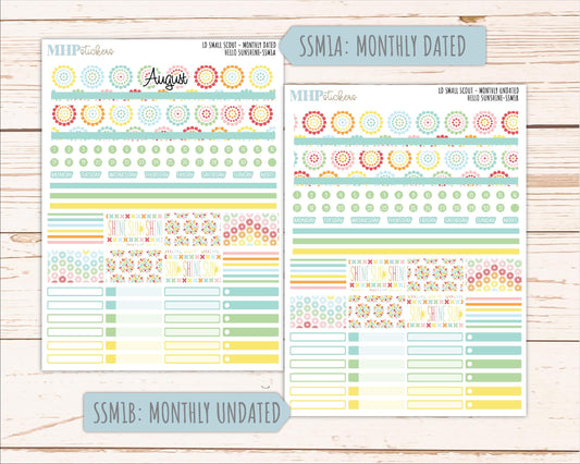 AUGUST 2026 Stickers for the Small Scout Planner. For Laurel Denise Planners. "Hello Sunshine" ||SS