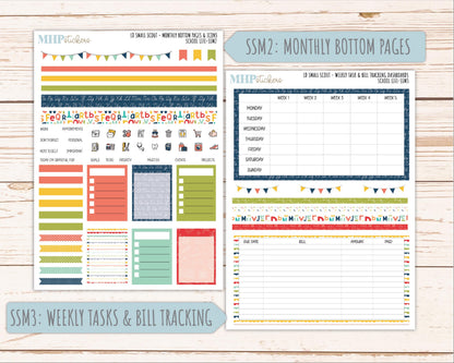 AUGUST & SEPTEMBER 2026 Stickers for the Small Scout Planner. For Laurel Denise Planners. "School Life" ||SS