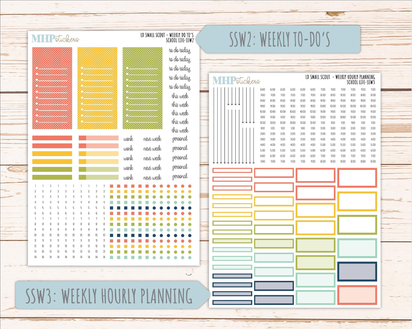 AUGUST & SEPTEMBER 2026 Stickers for the Small Scout Planner. For Laurel Denise Planners. "School Life" ||SS