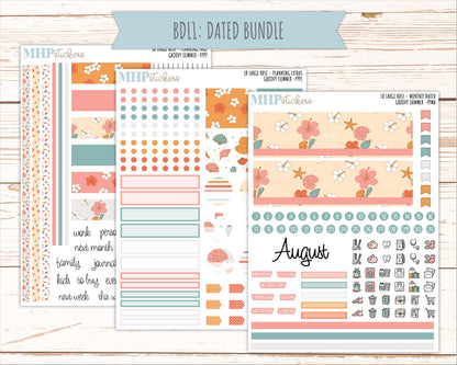 AUGUST 2026 Stickers for the Large Rose Laurel Denise Planner. "Groovy Summer" || PP