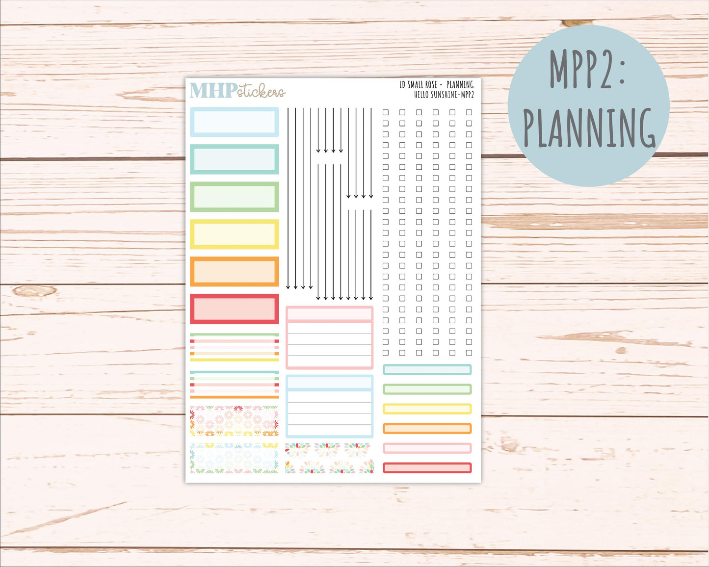 AUGUST 2026 Stickers for The Small Rose Laurel Denise Planner. "Hello Sunshine" || MPP