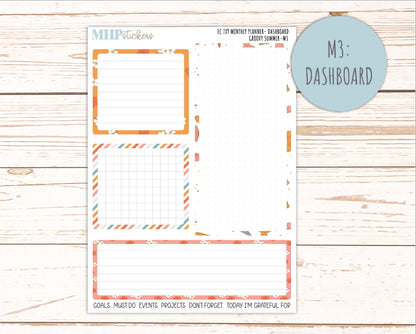 AUGUST Monthly Kit for 7x9 Erin Condren Planners. 2026 Collection "Groovy Summer" || ECM