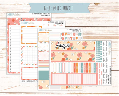 AUGUST Monthly Kit for 7x9 Erin Condren Planners. 2026 Collection "Groovy Summer" || ECM