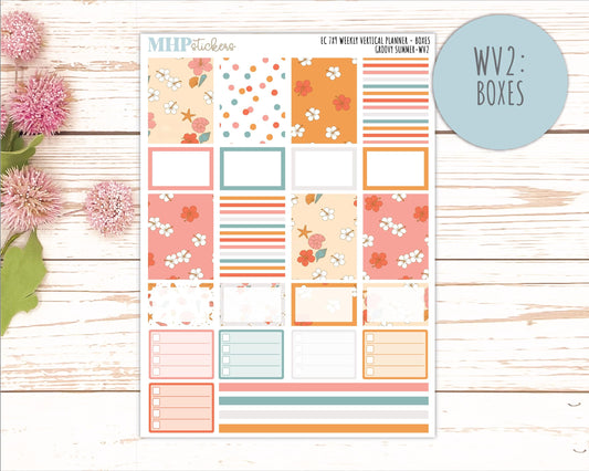 AUGUST Weekly Vertical Kits for 7x9 Erin Condren Planners. 2026 Collection "Groovy Summer" || ECWV