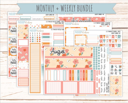 AUGUST Weekly Vertical Kits for 7x9 Erin Condren Planners. 2026 Collection "Groovy Summer" || ECWV