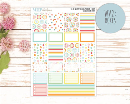 AUGUST Weekly Vertical Kits for 7x9 Erin Condren Planners. 2026 Collection "Hello Sunshine" || ECWV