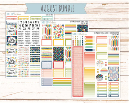 AUGUST & SEPTEMBER Weekly Vertical Kits for 7x9 Erin Condren Planners. 2026 Collection "School Life" || ECWV