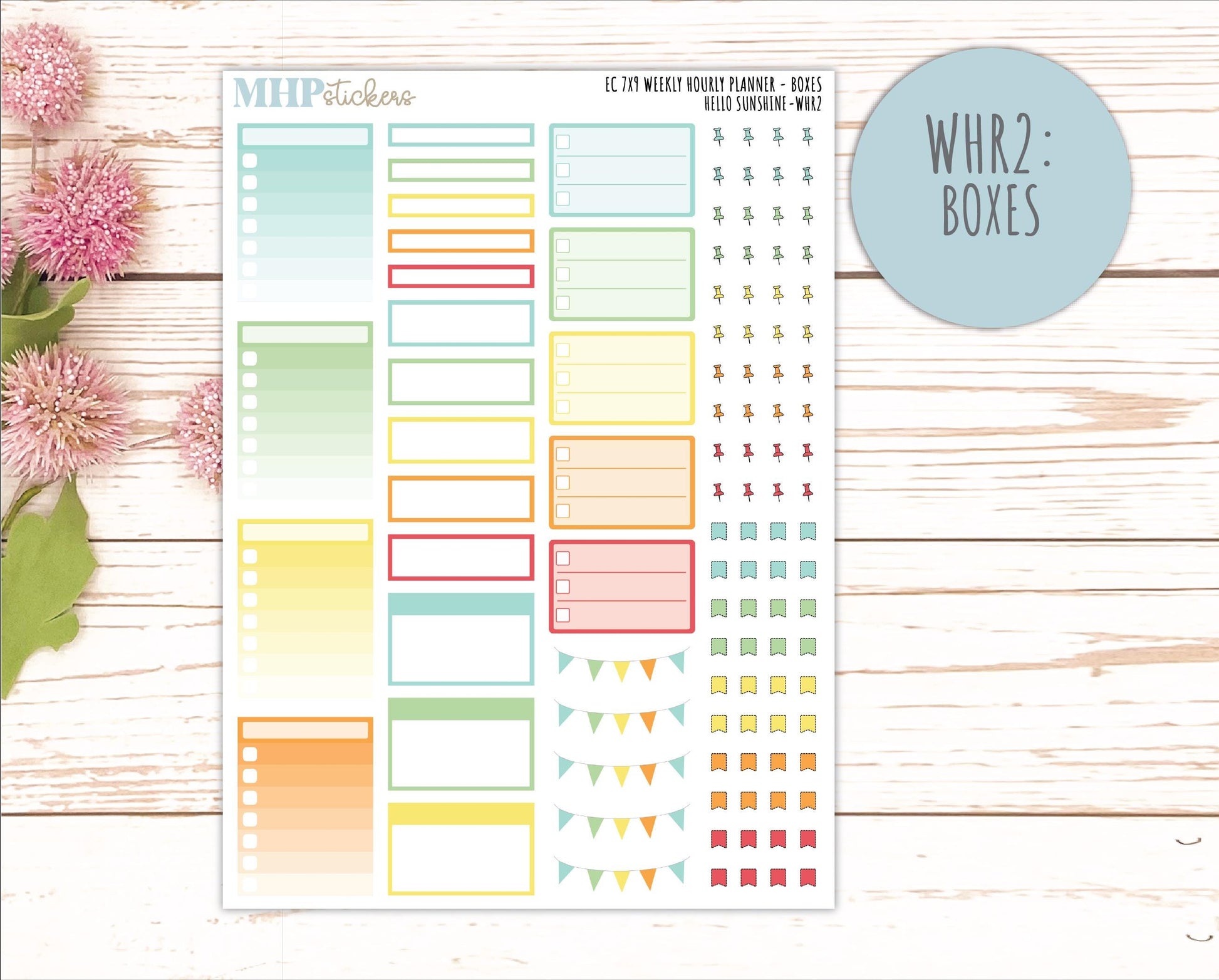 AUGUST Weekly Hourly Planning Kits for 7x9 Erin Condren Planners. 2026 Collection "Hello Sunshine" || ECWHR