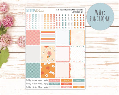 AUGUST Weekly Horizontal Planning Kit for 7x9 Erin Condren Planners. 2026 Collection "Groovy Summer " || ECWH