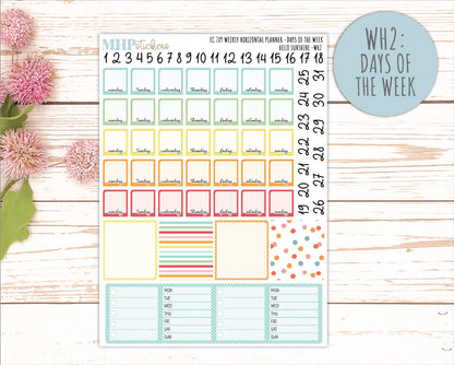 AUGUST Weekly Horizontal Planning Kit for 7x9 Erin Condren Planners. 2026 Collection "Hello Sunshine" || ECWH