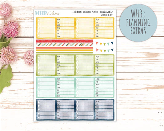 AUGUST & SEPTEMBER Weekly Horizontal Planning Kit for 7x9 Erin Condren Planners. 2026 Collection "School Life" || ECWH