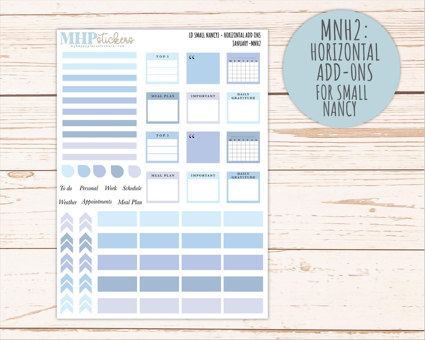 JANUARY 2026 Neutral Collection Stickers for Small Nancy & Anne. Laurel Denise Planners || MN