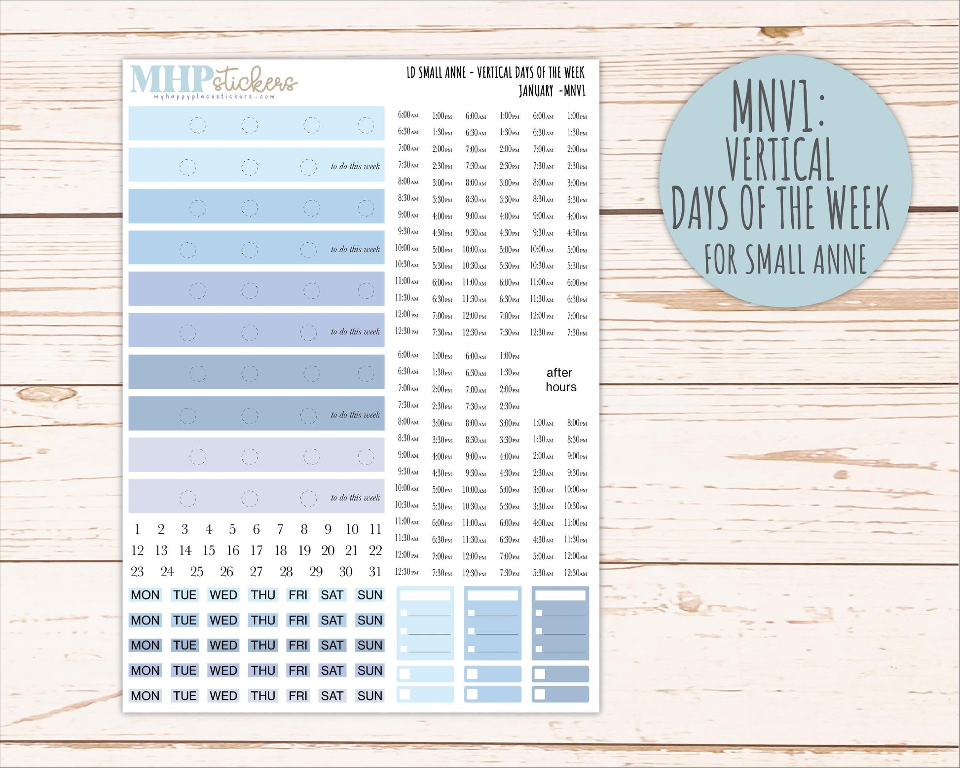 JANUARY 2026 Neutral Collection Stickers for Small Nancy & Anne. Laurel Denise Planners || MN