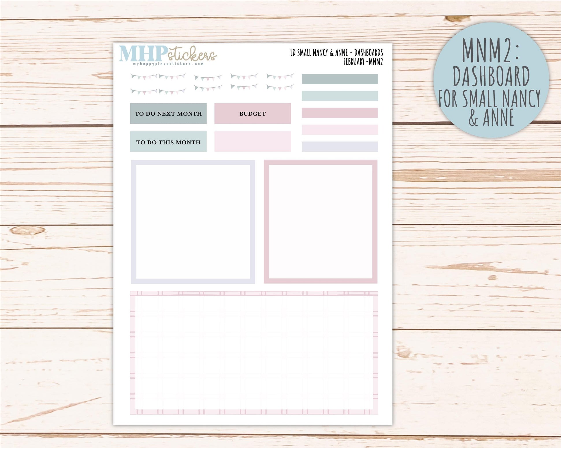 FEBRUARY 2026 Neutral Collection Stickers for Small Nancy & Anne. Laurel Denise Planners || MN