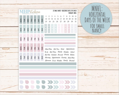 FEBRUARY 2026 Neutral Collection Stickers for Small Nancy & Anne. Laurel Denise Planners || MN