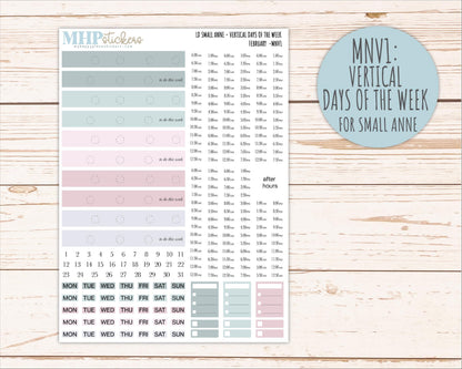 FEBRUARY 2026 Neutral Collection Stickers for Small Nancy & Anne. Laurel Denise Planners || MN