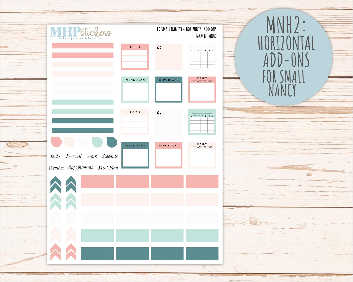 MARCH 2026 Neutral Collection Stickers for Small Nancy & Anne. Laurel Denise Planners || MN