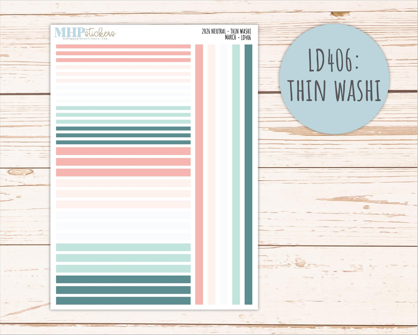 MARCH 2026 Neutral Collection Stickers for Small Nancy & Anne. Laurel Denise Planners || MN