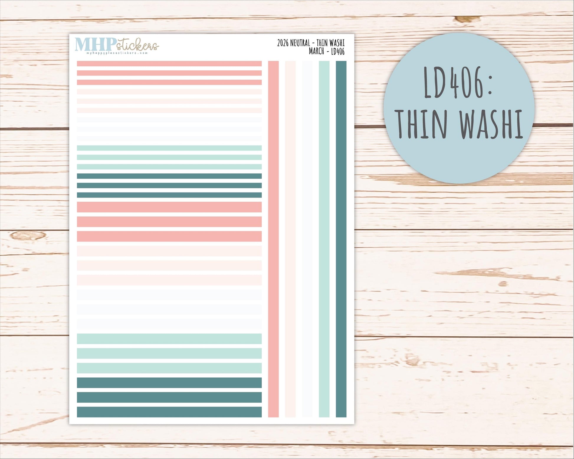 MARCH 2026 Neutral Collection Stickers for Small Nancy & Anne. Laurel Denise Planners || MN