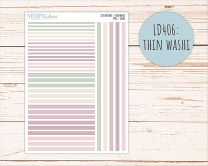 APRIL 2026 Neutral Collection Stickers for Small Nancy & Anne. Laurel Denise Planners || MN