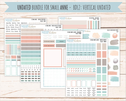 AUGUST 2026 Neutral Collection Stickers for Small Nancy & Anne. Laurel Denise Planners || MN