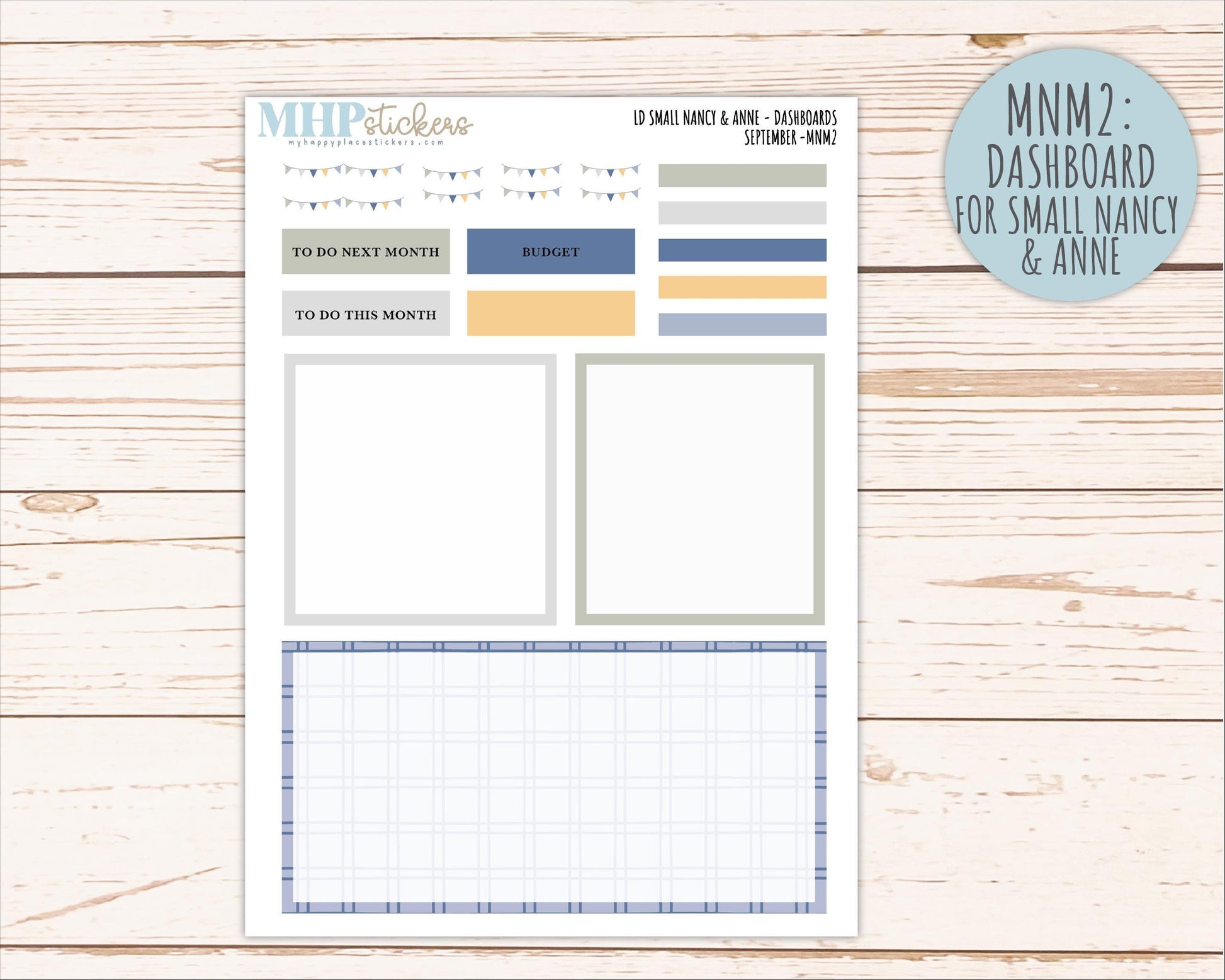 SEPTEMBER 2026 Neutral Collection Stickers for Small Nancy & Anne. Laurel Denise Planners || MN