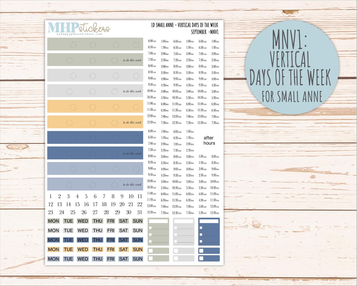 SEPTEMBER 2026 Neutral Collection Stickers for Small Nancy & Anne. Laurel Denise Planners || MN