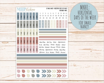 NOVEMBER 2026 Neutral Collection Stickers for Small Nancy & Anne. Laurel Denise Planners || MN