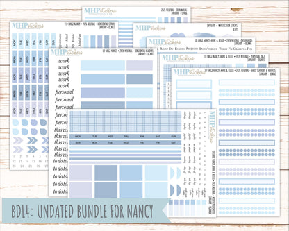 JANUARY 2026 Neutral Collection Stickers for the Large Nancy, Anne, & Billie Laurel Denise Planners || OGN