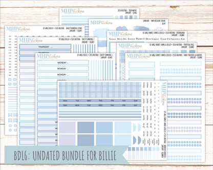 JANUARY 2026 Neutral Collection Stickers for the Large Nancy, Anne, & Billie Laurel Denise Planners || OGN