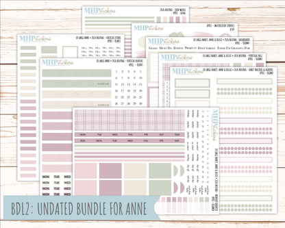 APRIL 2026 Neutral Collection Stickers for the Large Nancy, Anne, & Billie Laurel Denise Planners || OGN