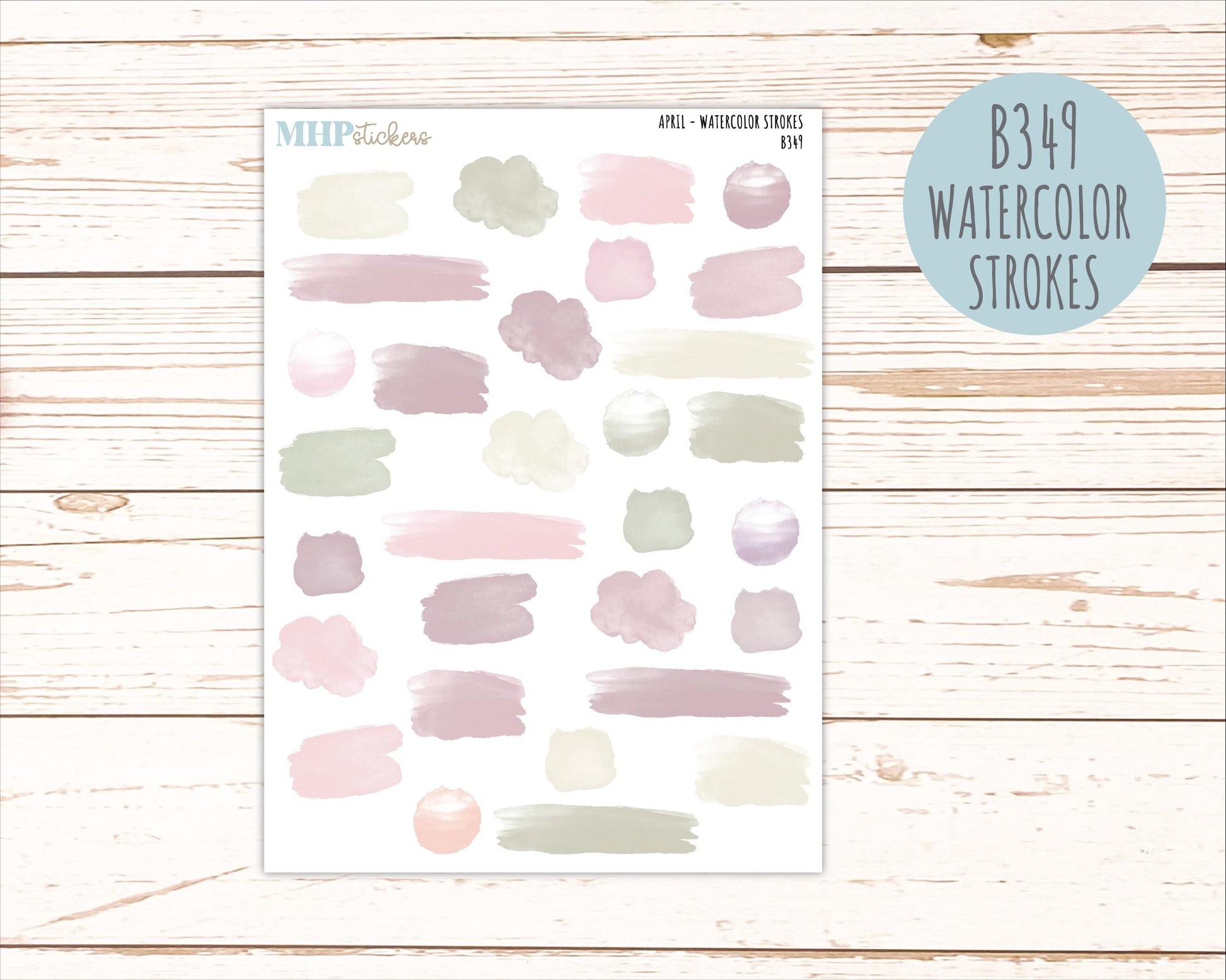 APRIL 2026 Neutral Collection Stickers for the Large Nancy, Anne, & Billie Laurel Denise Planners || OGN