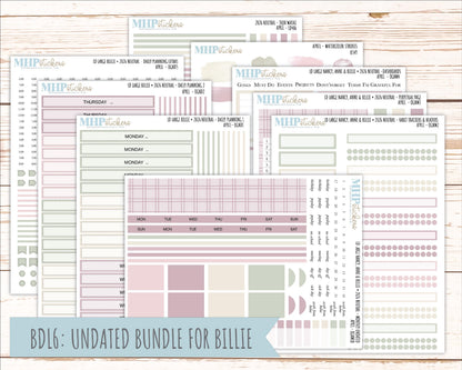 APRIL 2026 Neutral Collection Stickers for the Large Nancy, Anne, & Billie Laurel Denise Planners || OGN