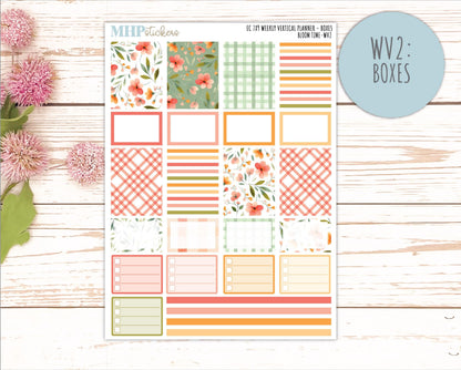 JUNE Weekly Vertical Kits for 7x9 Erin Condren Planners. 2025 Collection "Bloom Time" || ECWV