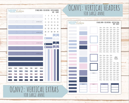 MAY 2026 Neutral Collection Stickers for the Large Nancy, Anne, & Billie Laurel Denise Planners || OGN
