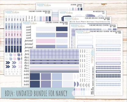 MAY 2026 Neutral Collection Stickers for the Large Nancy, Anne, & Billie Laurel Denise Planners || OGN