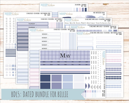 MAY 2026 Neutral Collection Stickers for the Large Nancy, Anne, & Billie Laurel Denise Planners || OGN