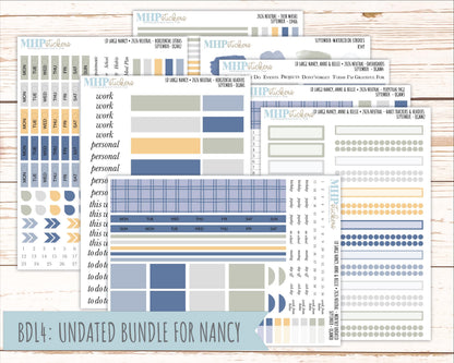 SEPTEMBER 2026 Neutral Collection Stickers for the Large Nancy, Anne, & Billie Laurel Denise Planners || OGN