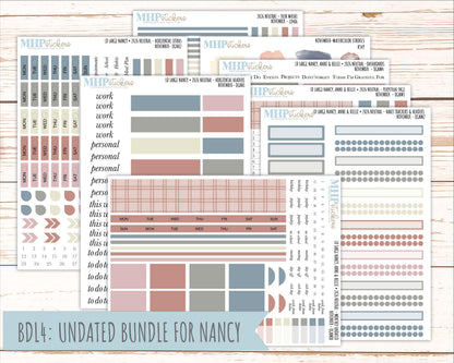 NOVEMBER 2026 Neutral Collection Stickers for the Large Nancy, Anne, & Billie Laurel Denise Planners || OGN