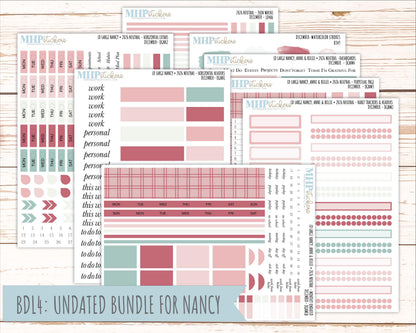 DECEMBER 2026 Neutral Collection Stickers for the Large Nancy, Anne, & Billie Laurel Denise Planners || OGN