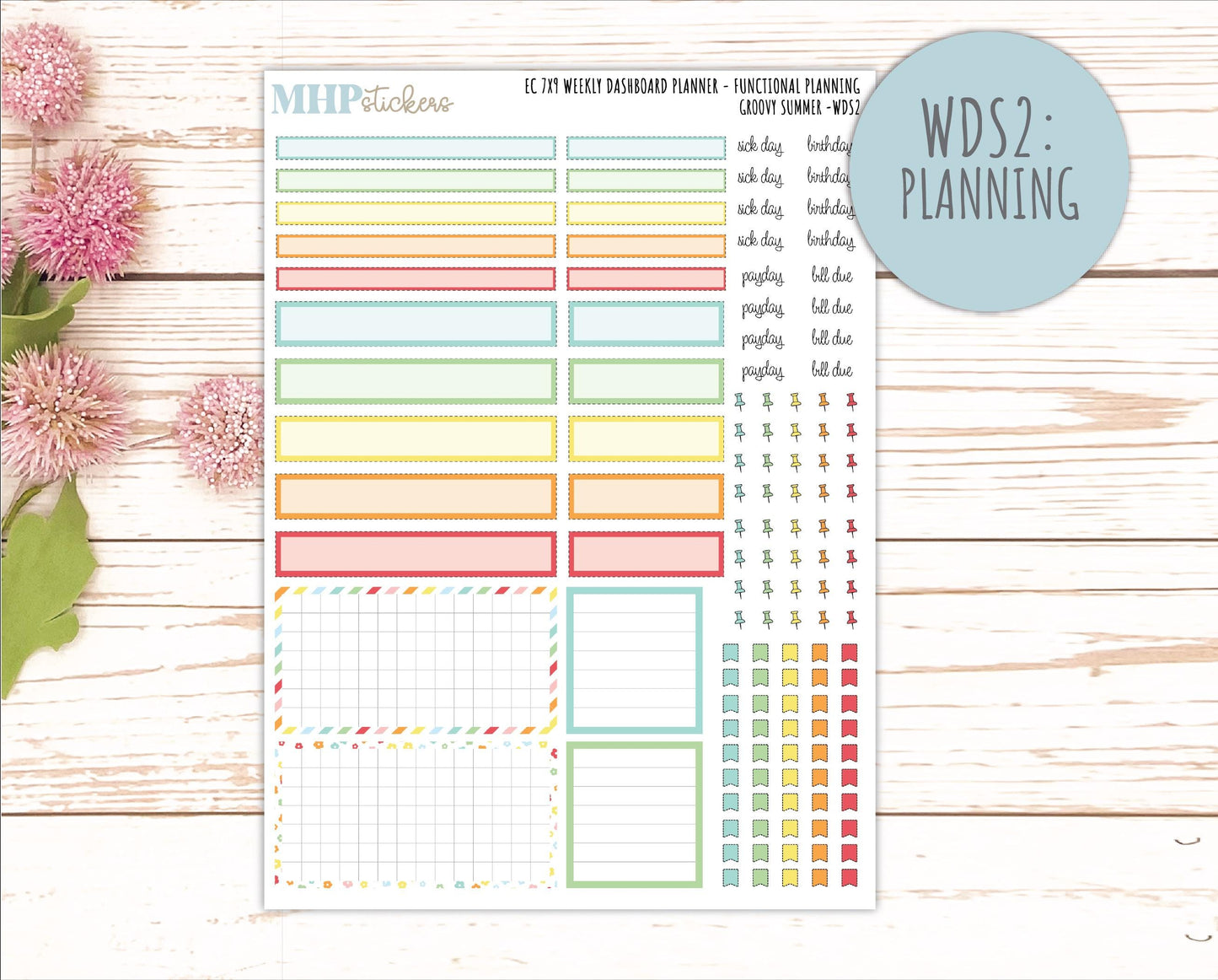 AUGUST Weekly Dashboard Kit for 7x9 Erin Condren Planners. 2026 Collection "Hello Sunshine" || ECWDS