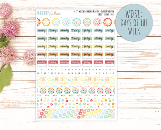 AUGUST Weekly Dashboard Kit for 7x9 Erin Condren Planners. 2026 Collection "Hello Sunshine" || ECWDS