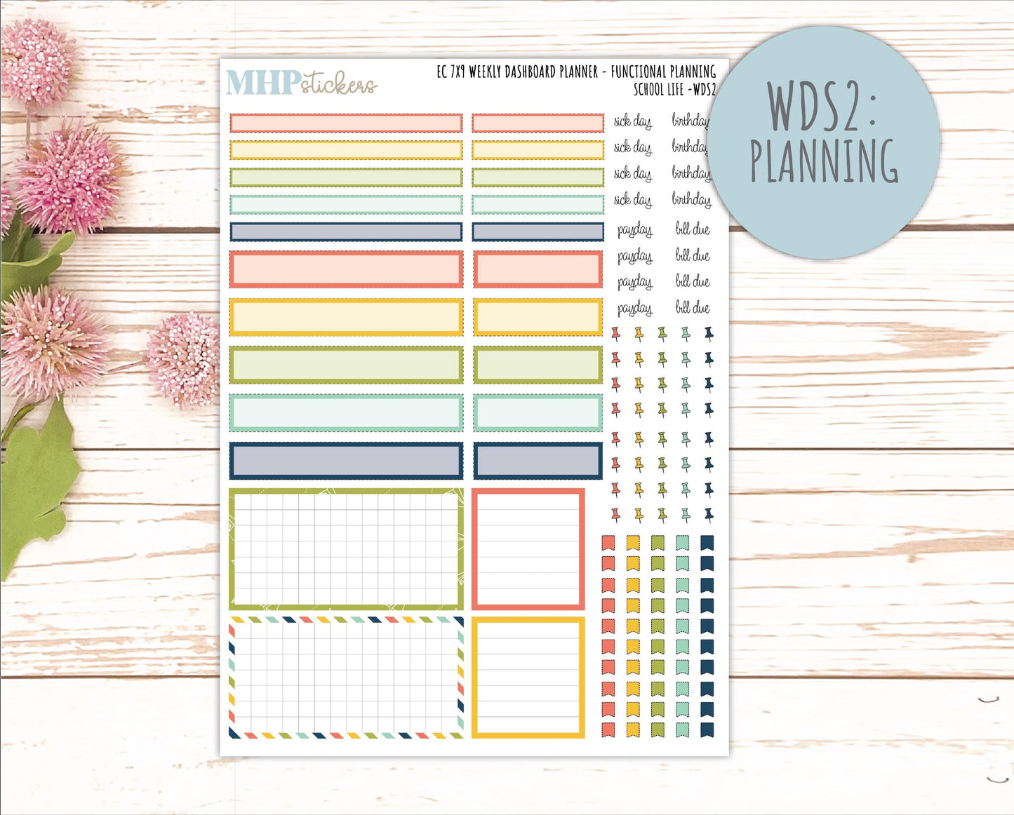 AUGUST & SEPTEMBER Weekly Dashboard Kit for 7x9 Erin Condren Planners. 2026 Collection "School Life" || ECWDS