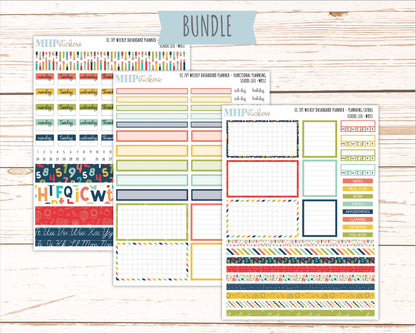 AUGUST & SEPTEMBER Weekly Dashboard Kit for 7x9 Erin Condren Planners. 2026 Collection "School Life" || ECWDS